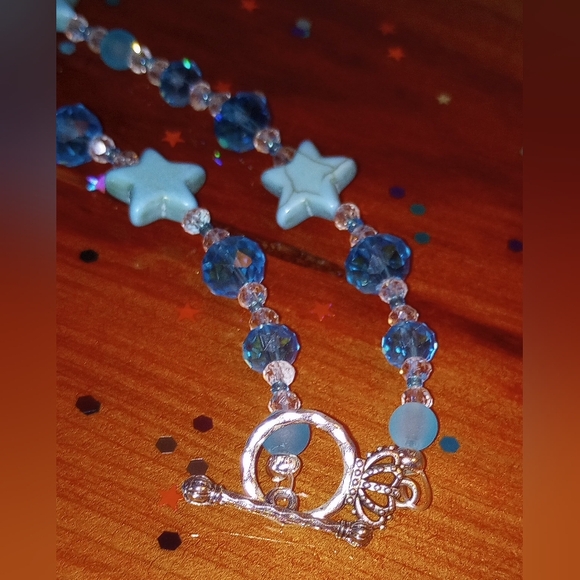 Sunburst Star Sunstone Rhinestone Crystal Turquoise Pendant Necklace Earrings - Picture 7 of 11